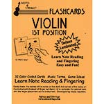 Violin 1st Position Regular Size Laminated Flashcards