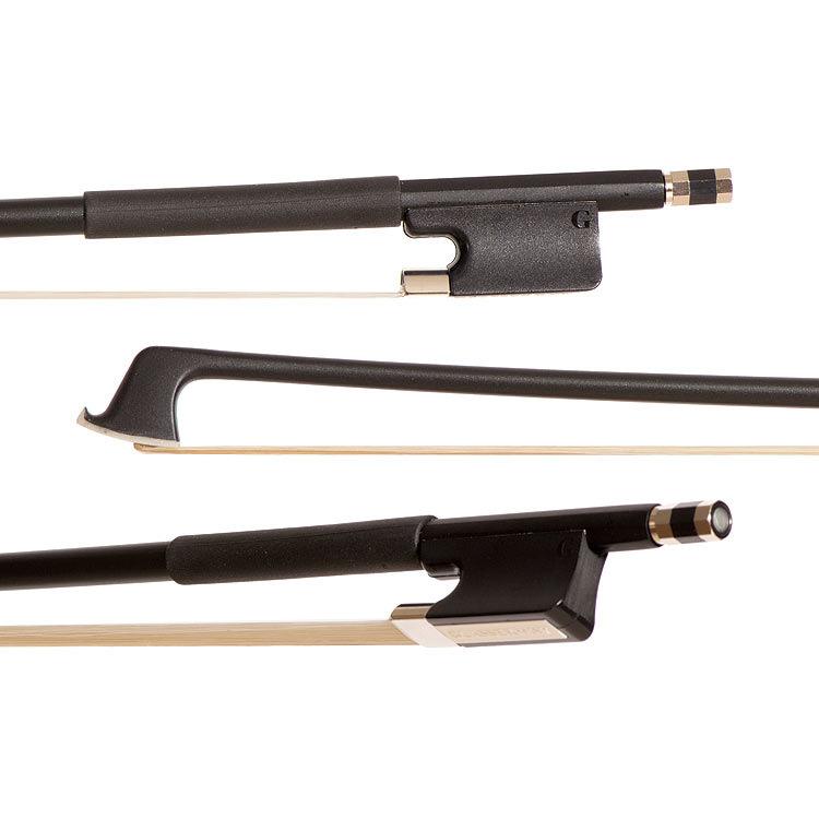 Glasser Standard Fiberglass Viola Bow for 15"-17", Black