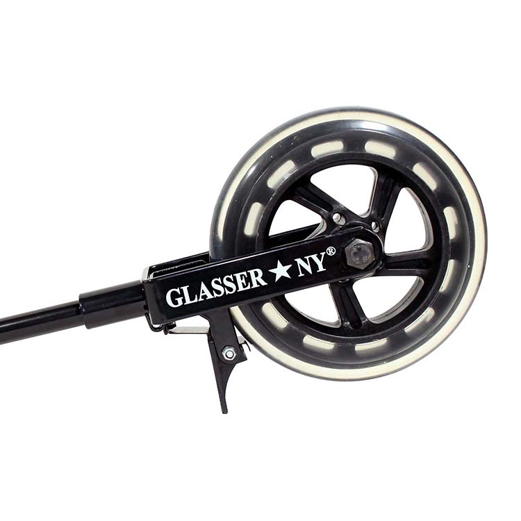 Glasser Bass Transport Wheel with Brake: 9.5mm Shaft