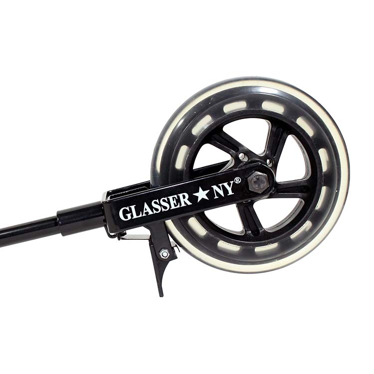Glasser Bass Transport Wheel with Brake: 12.7mm Shaft