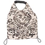 Cellobib: Symmetry - Charcoal and Light Brown design