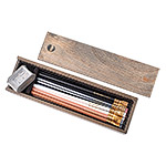 Blackwing Rustic Box Gift Set - Mixed pencils, with Two-Step Long Point Pencil Sharpener