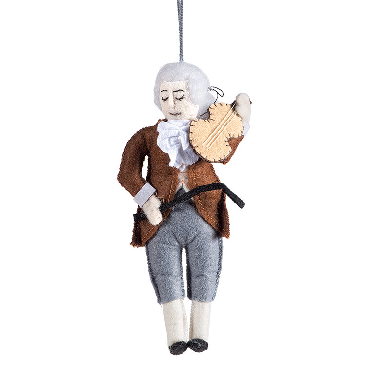 Mozart with Violin Felt Ornament