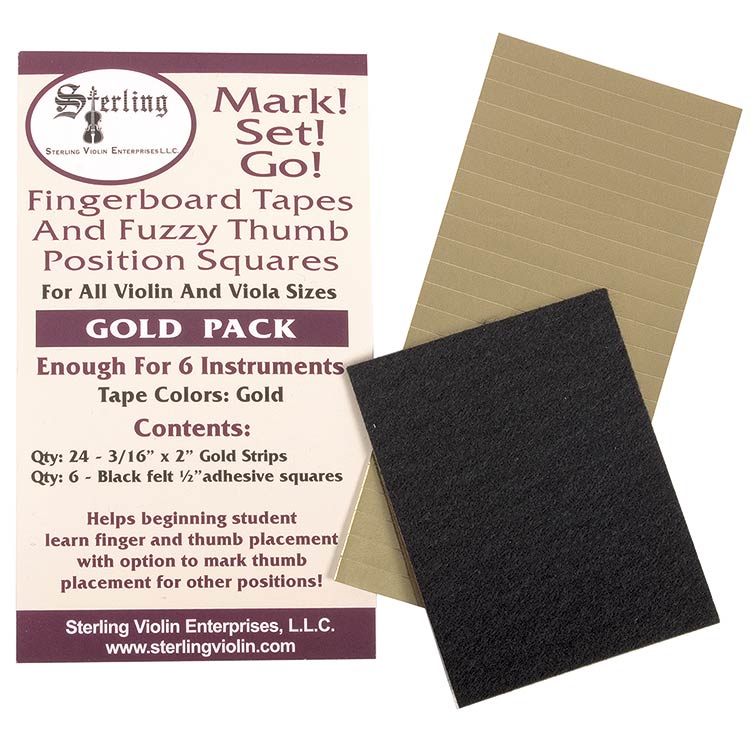 Mark! Set! Go! Fingerboard Tape, Gold Tape for Violin or Viola