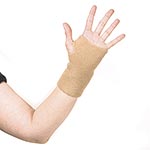 Wristies Practice Short Length Fingerless Gloves, Small, Beige