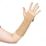 Wristies Practice Original Length Fingerless Gloves, Large, Beige