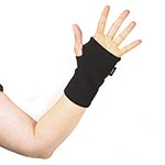 Wristies Practice Short Length Fingerless Gloves, Large, Black