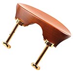 Flat Flesch Boxwood Chinrest for Viola with Gold-Plated Hill Bracket