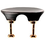Flat Flesch Ebony Chinrest for Viola with Gold-Plated Hill Bracket