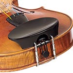 Flat Flesch Ebony Chinrest for Viola with Standard Bracket