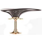 SAS Ebony Chinrest for Violin or Viola with 28mm Plate Height and Gold-Plated Bracket