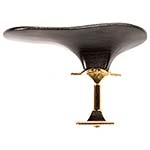 SAS Ebony Chinrest for Violin or Viola with 32mm Plate Height and Gold-Plated Bracket