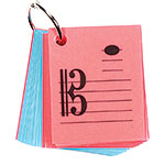 Cello Tenor Clef Mini Size Laminated Flashcards