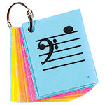 Bass 1st Position Mini Size Laminated Flashcards