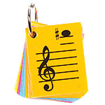 Violin 3rd Position Mini Size, Laminated Flashcards