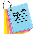 Bass 1st Position, Mini Size Laminated Flashcards