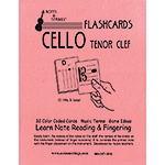 Cello Tenor Clef Classroom Size, Unlaminated Flashcard