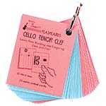 Cello Tenor Clef Mini Size, Laminated Flashcards