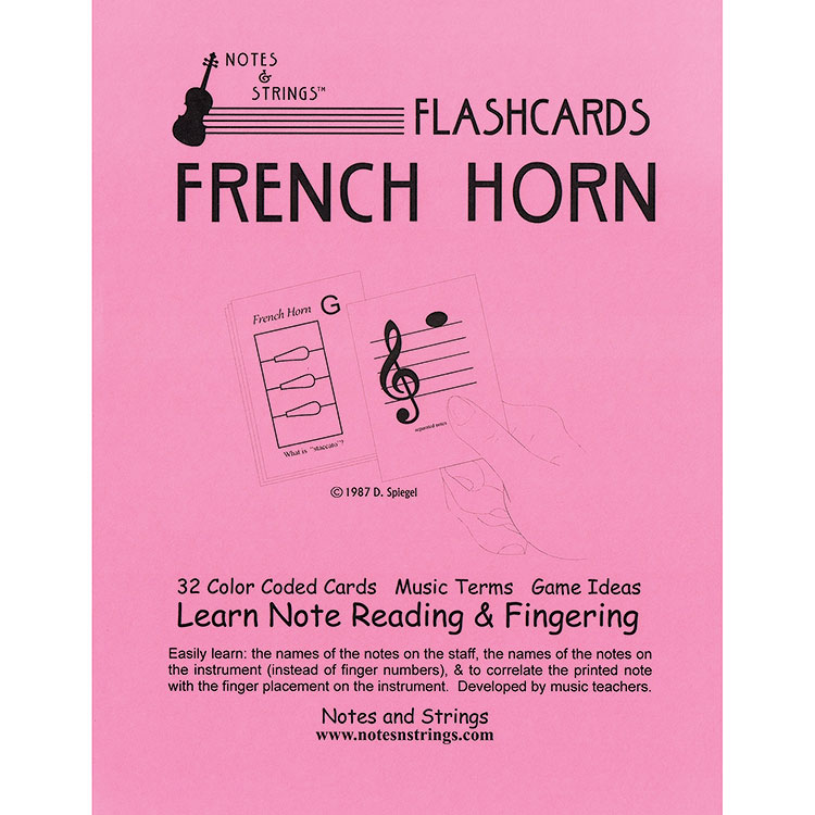 French Horn Classroom Size Unlaminated Flashcards