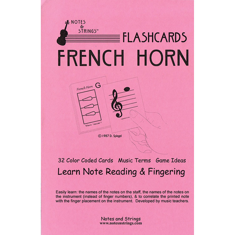French Horn Classroom Half Size Unlaminated Flashcards