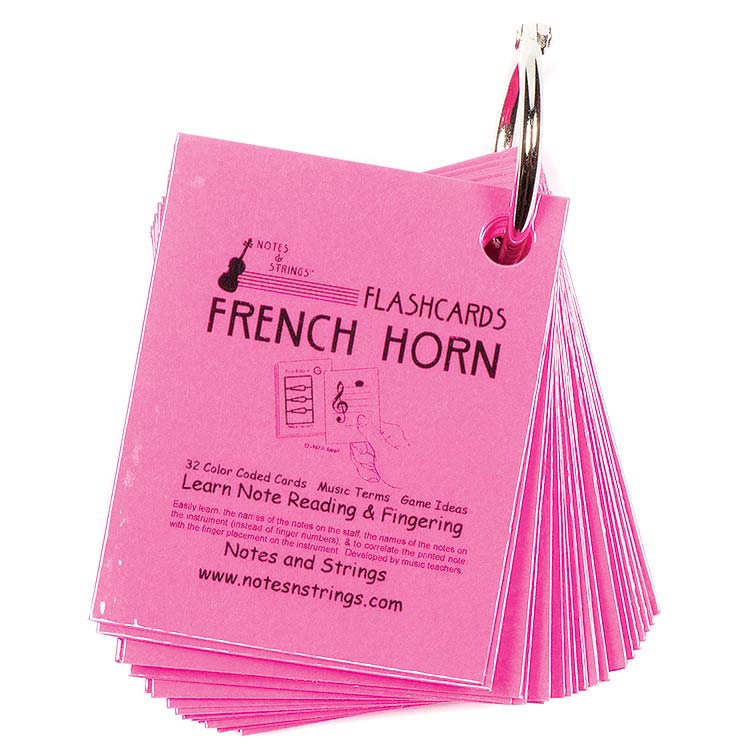 French Horn Mini Size, Laminated Flashcards