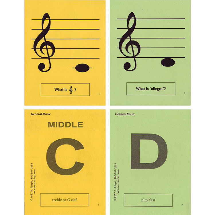 General Music Regular Size Laminated Flashcards