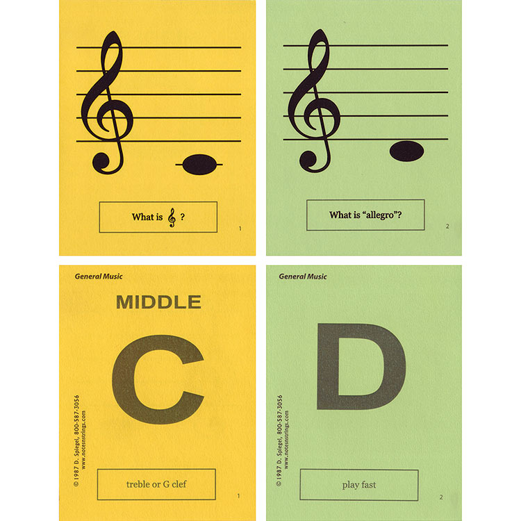 General Music Regular Size Unlaminated Flashcards