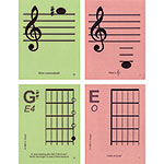 Guitar 1st Position Regular Size Laminated Flashcards