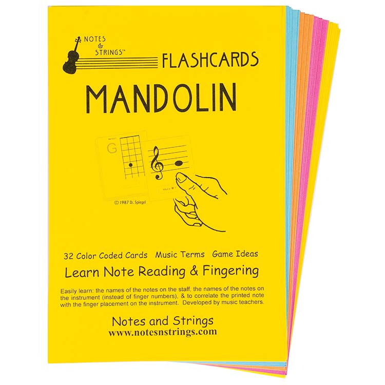 Mandolin Classroom Half Size Unlaminated Flashcards