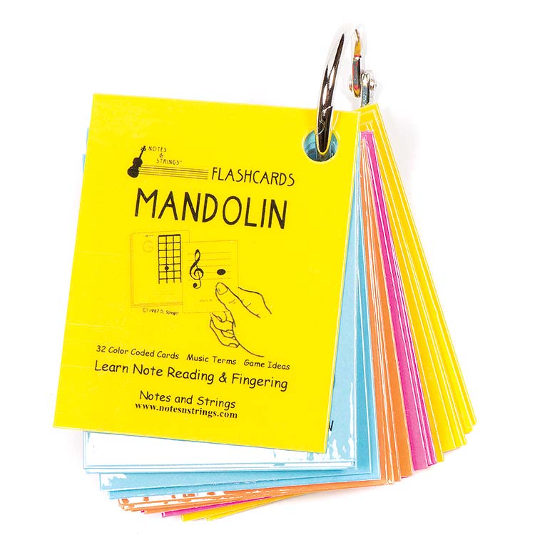 Mandolin Mini Size, Laminated  Flashcards