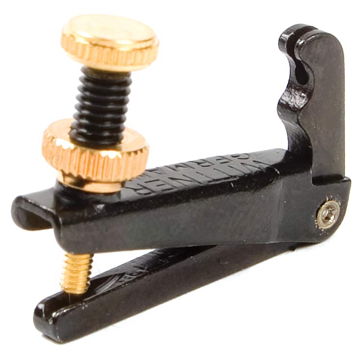 Wittner Fine Tuner: Violin - Stable, black w/gold-plated screw