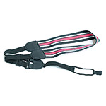 Echo Bridge Nylon Ukulele Strap With Plastic Hook - Black/White/Red