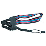 Echo Brdge Nylon Ukulele Strap With Plastic Hook- Black/Red/Blue