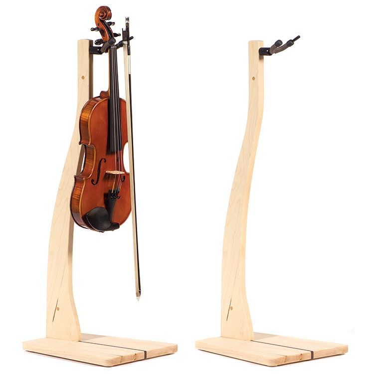 Zither Z Stand for Violin or Viola - Maple