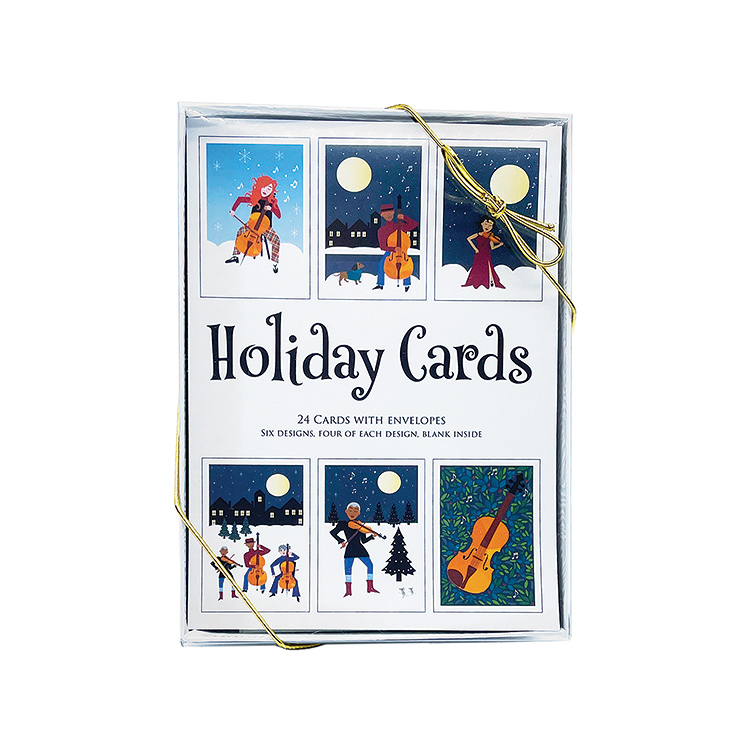 Johnson String Instrument Holiday Greeting Cards and Envelopes, box of 24