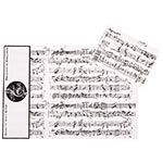 Gift Wrap, Mozart White, pack of 3 sheets and 3 tags