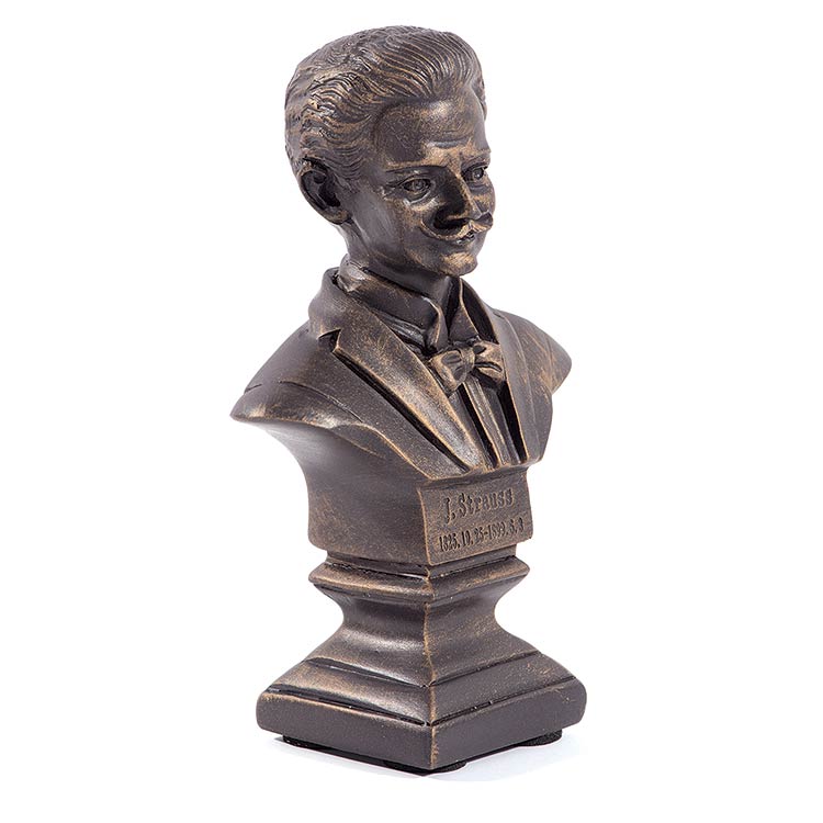 Strauss 6.5'' Resin Bust with Bronze Finish Look