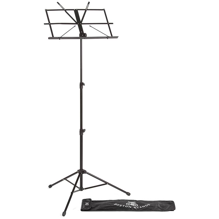 Boston Black Folding Music Stand with Bag