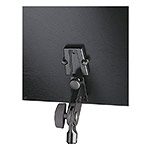 K&M Orchestra Music Stand, Black Wood Desk/Black Steel Base