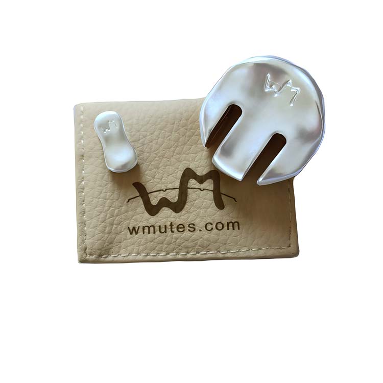 WMutes Matte Silver Cello Mute Set: Practice & Concert Mutes