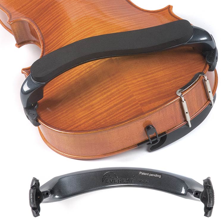 Everest ES Black Shoulder Rest for 15"–16 1/2" Viola