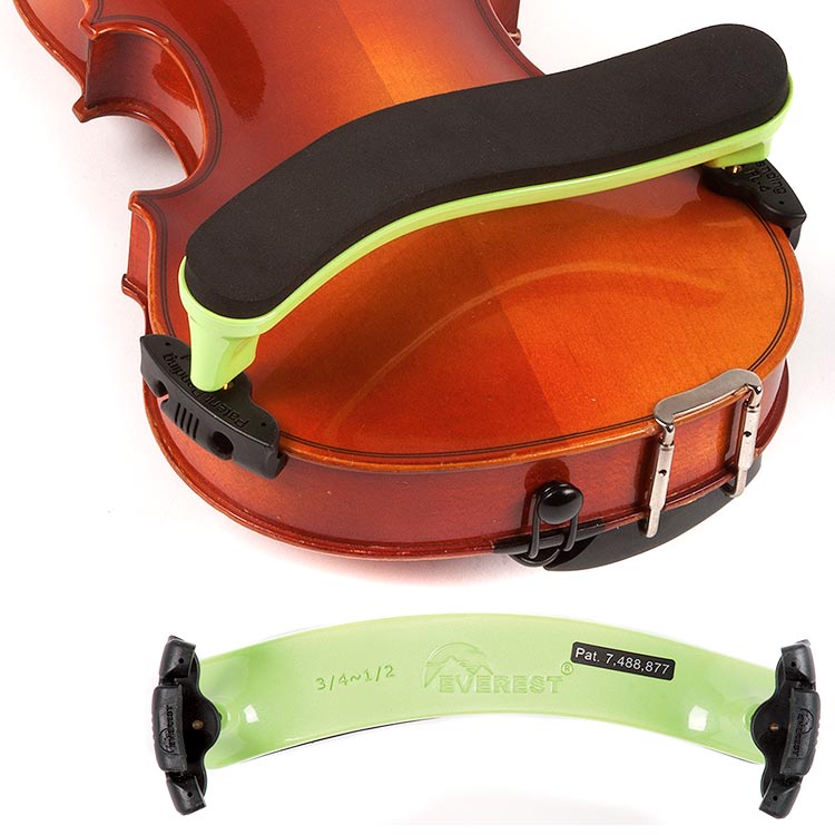 Everest 3/4–1/2 Violin ES Neon Green Shoulder Rest