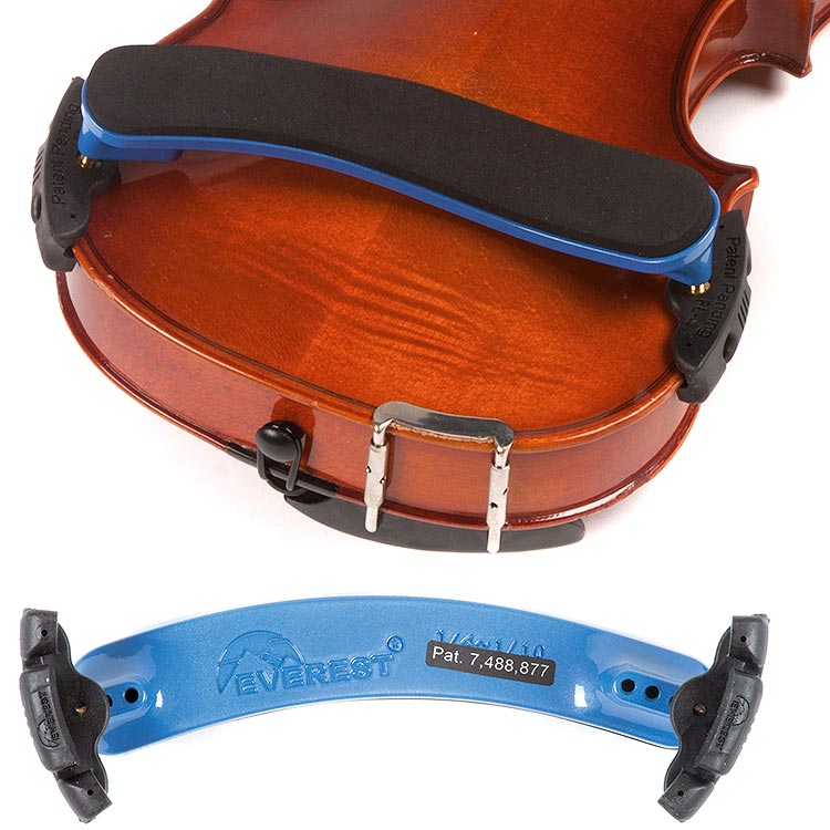 Everest 1/4–1/10 Violin ES Blue Shoulder Rest