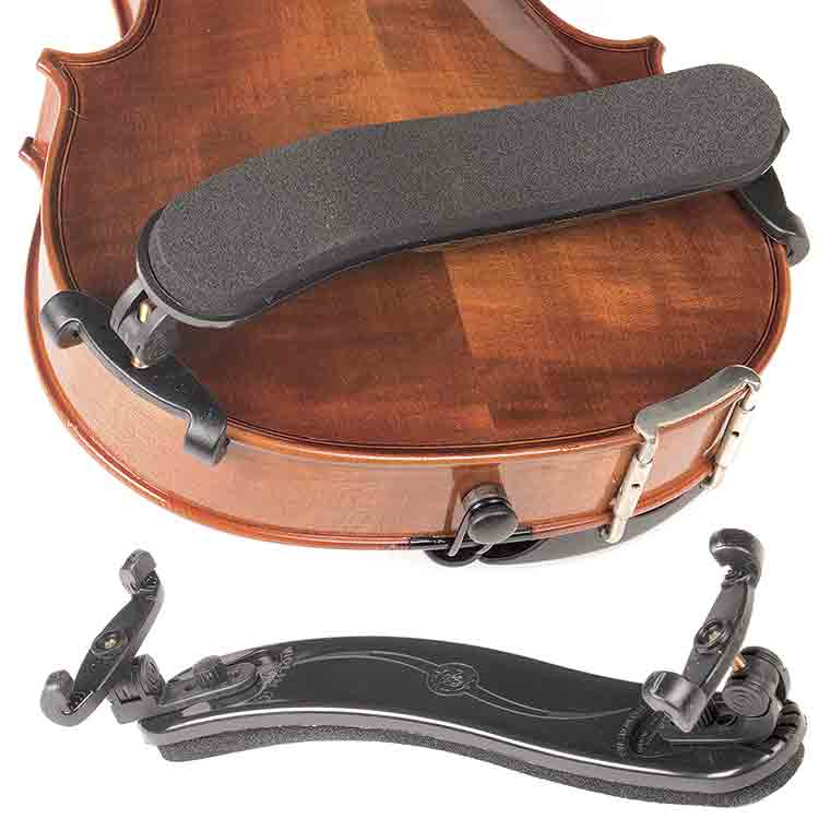 Viva La Musica Standard Shoulder Rest for 4/4-3/4 Violin, Black