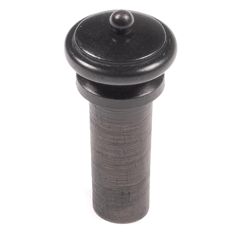 Harmonie Simple Viola End Button, Ebony with Ebony Pip
