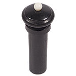 Harmonie Simple Viola End Button, Ebony with Ivory Pip