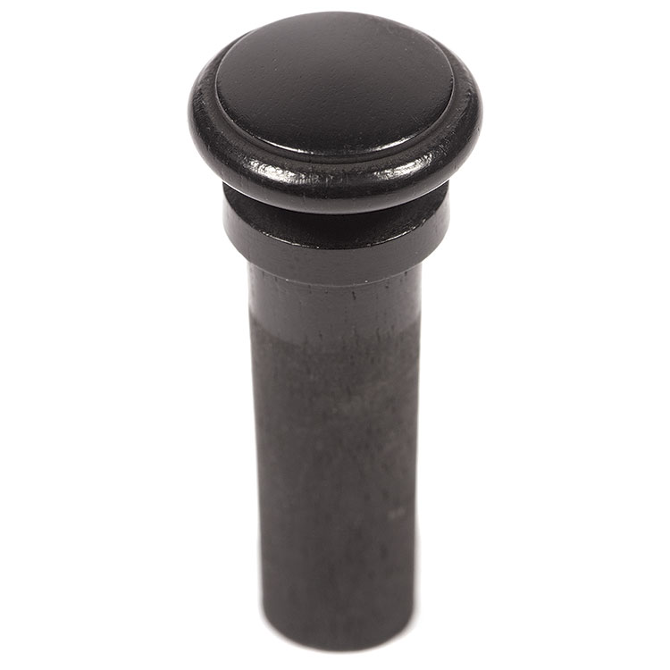Harmonie Simple Viola End Button, Ebony, No Pip
