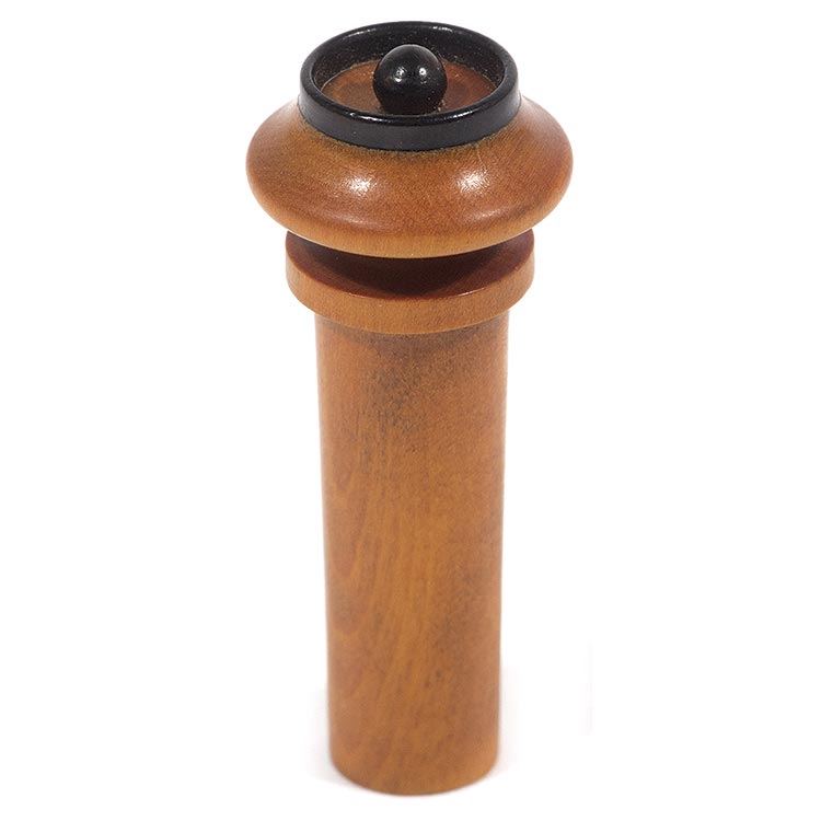 Harmonie Hill Model Violin End Button, Boxwood with Ebony Pip and Crown