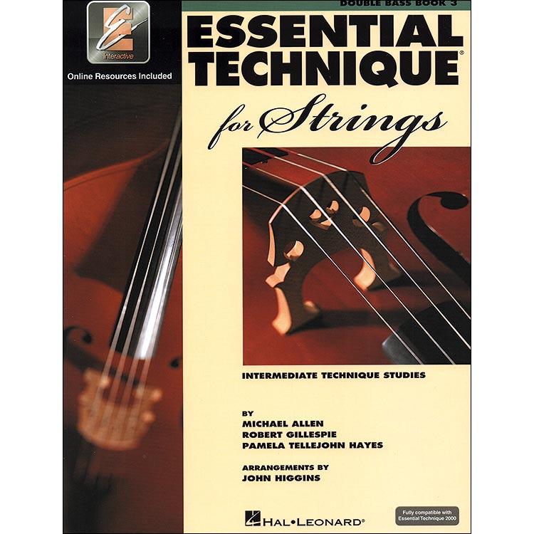 Essential Technique for Strings, Book 3 with online audio access, for double bass (Hal Leonard)