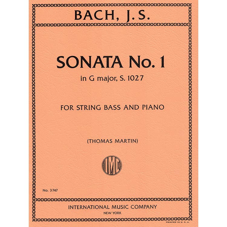 Sonata no.1, G major, S.1027, for bass; Johann Sebastian Bach (International)